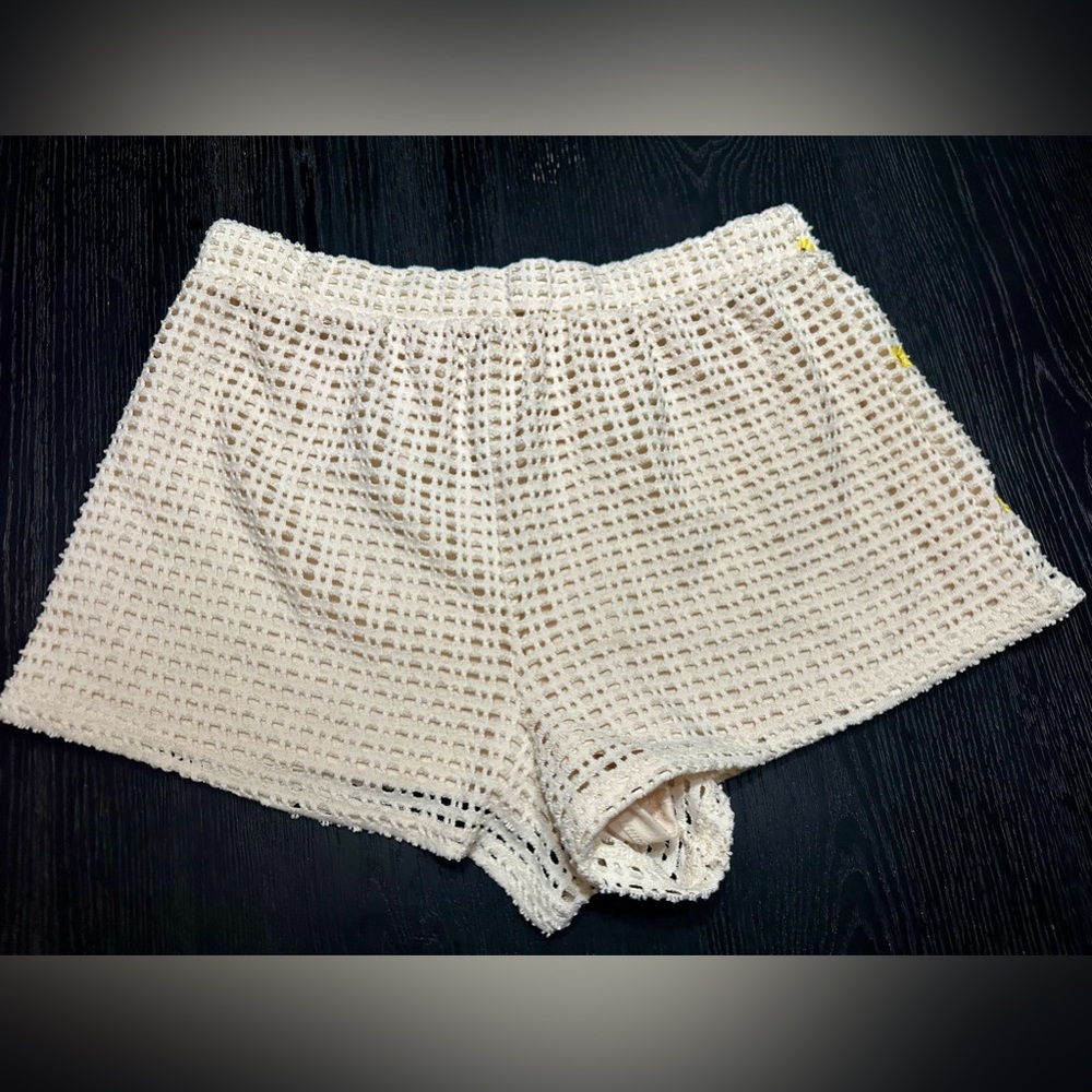 Double Lined Flower Patterned Shorts Large - image 2